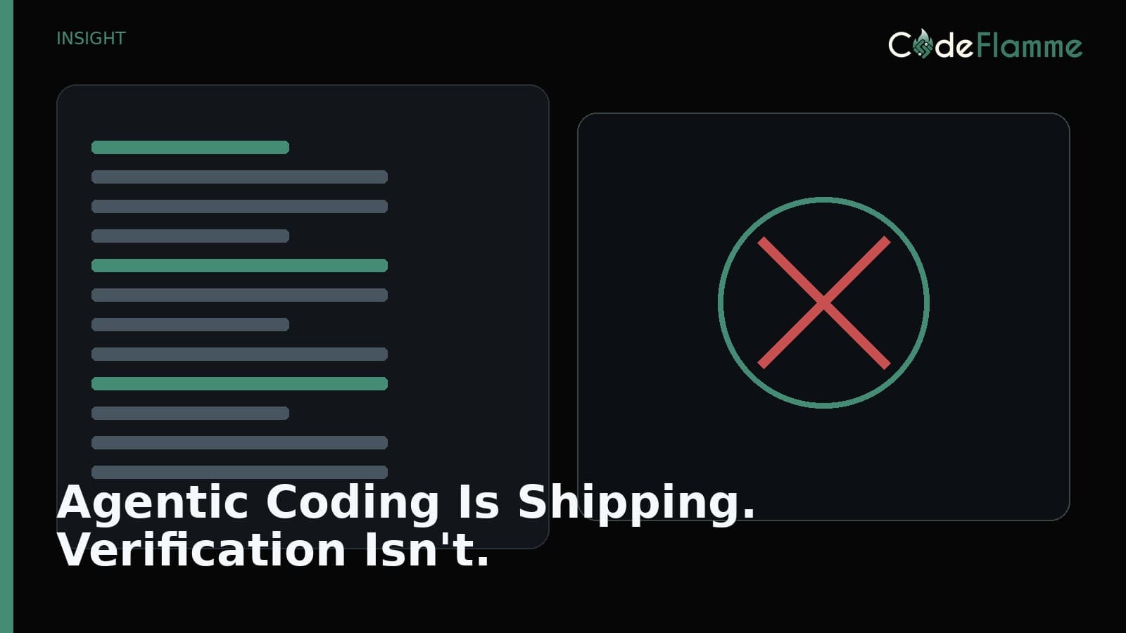 Agentic Coding Is Shipping — Verification Isn't — cover illustration